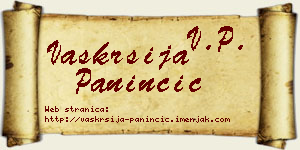 Vaskrsija Paninčić vizit kartica